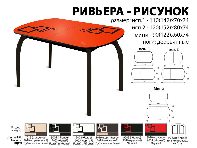 стол обеденный ривьера рисунок в Ростове-на-Дону