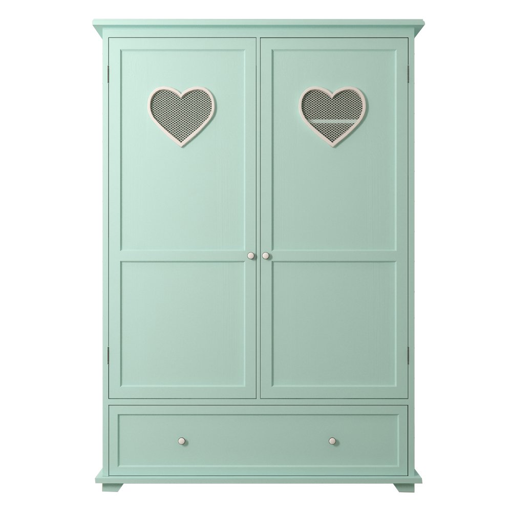 Мебель. Шкаф зеленый. Шкаф платяной двухстворчатый 1124х580х1824. Мятный шкаф. Шкафы цвета мяты.