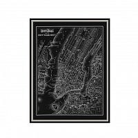 постер new york city черный в Ростове-на-Дону