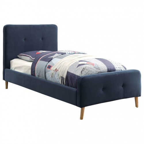 кровать button tufted flannelette navy 140х200 в Ростове-на-Дону