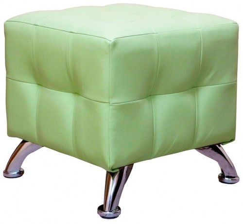 пуф шарм-дизайн квадро мини хром салатовый в Ростове-на-Дону