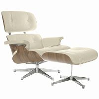 кресло eames style lounge chair & ottoman кремовое в Ростове-на-Дону