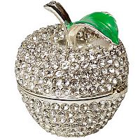 шкатулка яблоко серебряная 4,5х4,5х5,5 см в Ростове-на-Дону