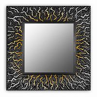 зеркало квадратное черное 99х99 см с декором коралл coral в Ростове-на-Дону