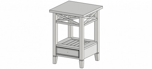 тумбочка прикроватная бретань с состариванием белая в Ростове-на-Дону