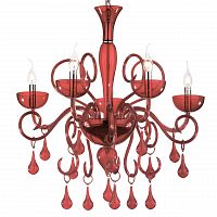 подвесная люстра ideal lux lilly sp5 rosso в Ростове-на-Дону