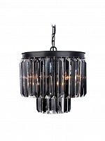 люстра odeon 2 rings smoke черное основание, дымчатое стекло в Ростове-на-Дону