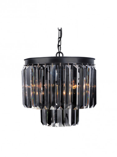 люстра odeon 2 rings smoke черное основание, дымчатое стекло в Ростове-на-Дону