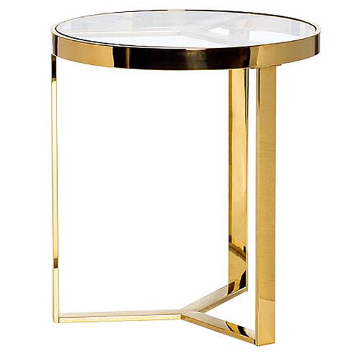 стол журнальный bridge gold 50*55см золотой в Ростове-на-Дону