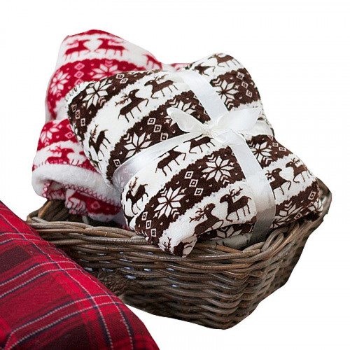 коричневый плед с оленями в Ростове-на-Дону