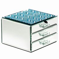 шкатулка тройная голубая 15х10,5х15 см в Ростове-на-Дону