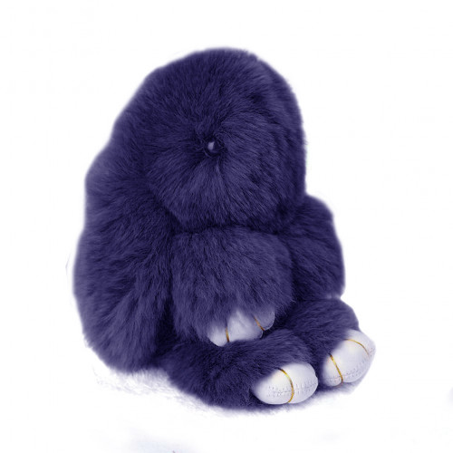 меховой зайка брелок серо-голубой в Ростове-на-Дону