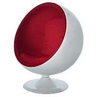 кресло-шар eero ball chair бело-красное в Ростове-на-Дону