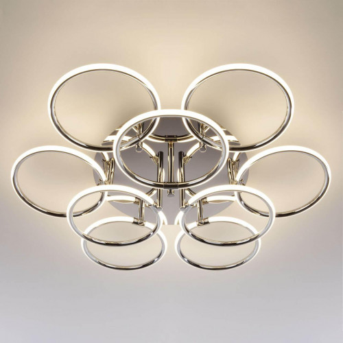 потолочная светодиодная люстра eurosvet impulse 90069/9 хром в Ростове-на-Дону