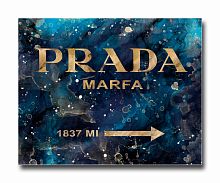 постер prada mafia на синем в золотом a4 в Ростове-на-Дону