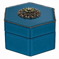 шкатулка синяя 14*10*16 см в Ростове-на-Дону