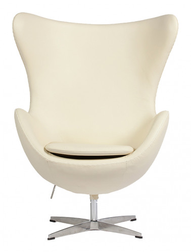 кресло egg chair кожа кремовое в Ростове-на-Дону