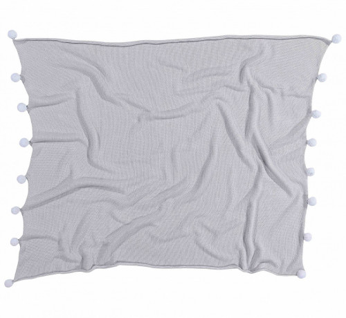 плед с помпонами серый в Ростове-на-Дону