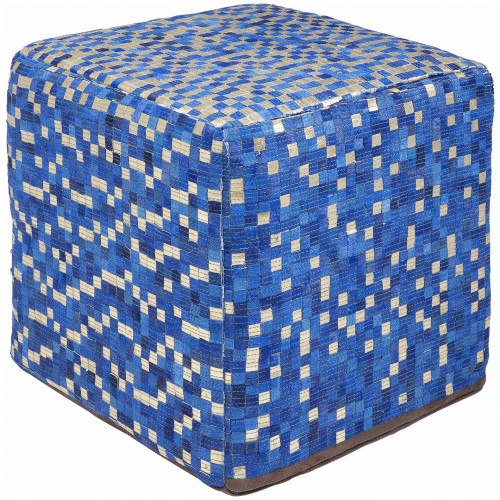 kare design пуф pixel, коллекция "пиксель" 40*40*40, коровья шкура, полистирол, синий в Ростове-на-Дону