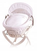 колыбель-переноска gift wicker moses basket белая, белое белье в Ростове-на-Дону