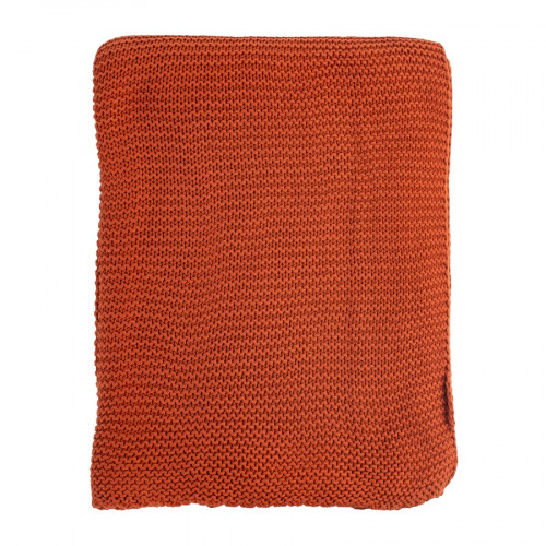 плед жемчужной вязки терракотового цвета в Ростове-на-Дону