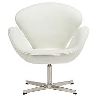 кресло swan chair кашемир белое в Ростове-на-Дону