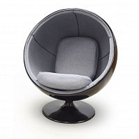 кресло ball chair черно-серое в Ростове-на-Дону