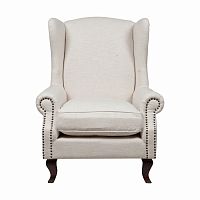 кресло collins wingback chair кремовая ткань в Ростове-на-Дону