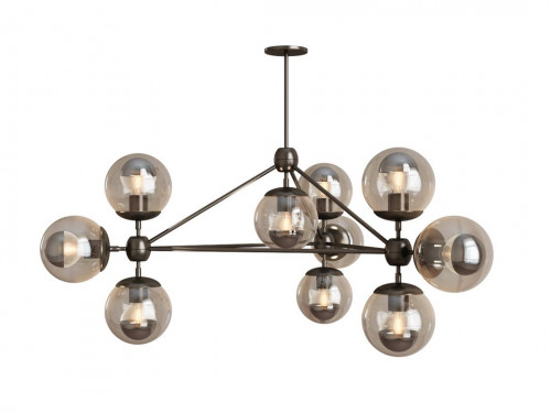 люстра modo 10 smoke glass черное основание, дымчатое стекло в Ростове-на-Дону