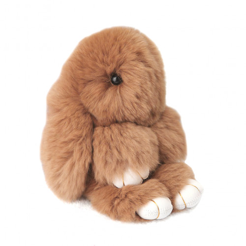 меховой зайка брелок коричневый в Ростове-на-Дону