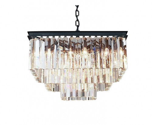 люстра odeon square 50 черное основание, прозрачное стекло в Ростове-на-Дону