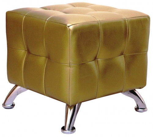 пуф шарм-дизайн квадро мини хром золото в Ростове-на-Дону