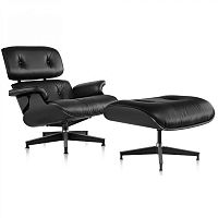 кресло eames style lounge chair черное в Ростове-на-Дону