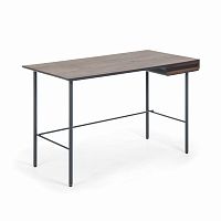 стол mahon desk ореховый шпон, mdf матовый графит в Ростове-на-Дону