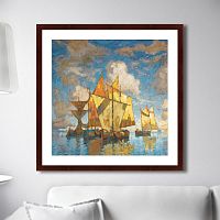 картина: fishing boats in the lagoon, venice, 1941г. в Ростове-на-Дону