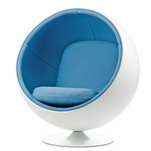 кресло ball chair бело-синее в Ростове-на-Дону