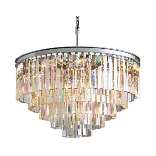 люстра odeon 5 rings chrome серая, прозрачное стекло в Ростове-на-Дону