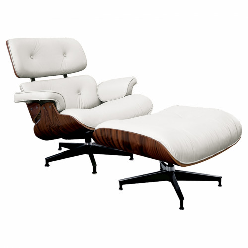 кресло lounge chair & ottoman белое в Ростове-на-Дону