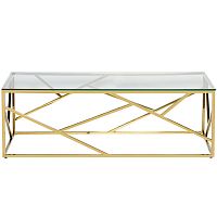 стол журнальный h-bridge gold 120*60*40см золотой в Ростове-на-Дону