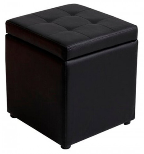 пуф шарм-дизайн евро с ящиком экокожа черный в Ростове-на-Дону