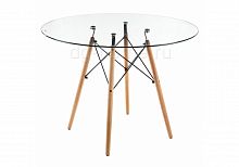 стол стеклянный nixon (eames style) натуральное дерево в Ростове-на-Дону