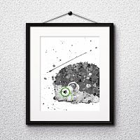 постер ёжик и лорнет а4 в Ростове-на-Дону