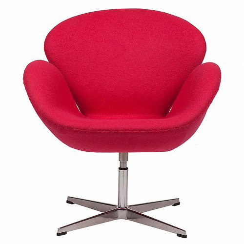 кресло swan chair шерсть красное в Ростове-на-Дону