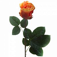 искусственный цветок роза оранжево-пурпурная 50 см в Ростове-на-Дону