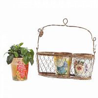 подвесная корзинка с декоративными горшками для цветов fleurette в Ростове-на-Дону