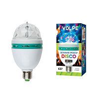 светодиодный светильник-проектор (09839) volpe disko uli-q301 03w/rgb/e27 white в Ростове-на-Дону