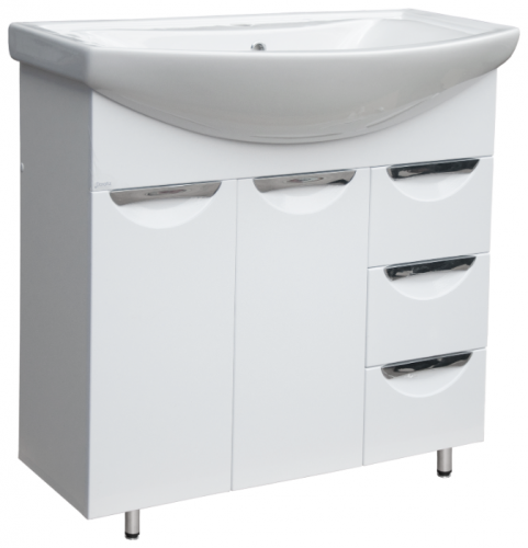 тумба афина 80 doratiz 9912.500, напольная, белая, под умывальник балтика 80 в Ростове-на-Дону