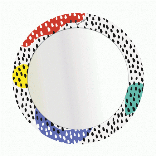 зеркало круглое с принтом дождь drops в Ростове-на-Дону