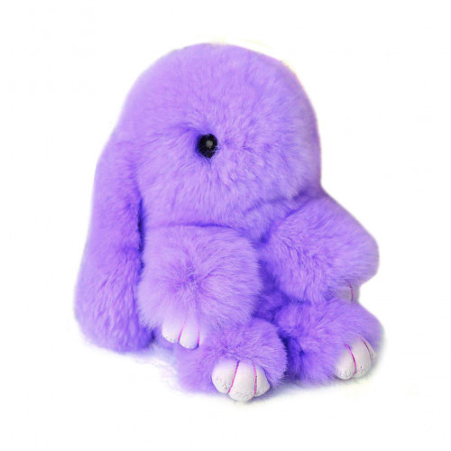 меховой зайка брелок сиреневый в Ростове-на-Дону