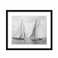 постер sailboats race during cruise серый в Ростове-на-Дону